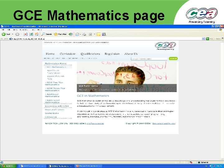 GCE Mathematics page 