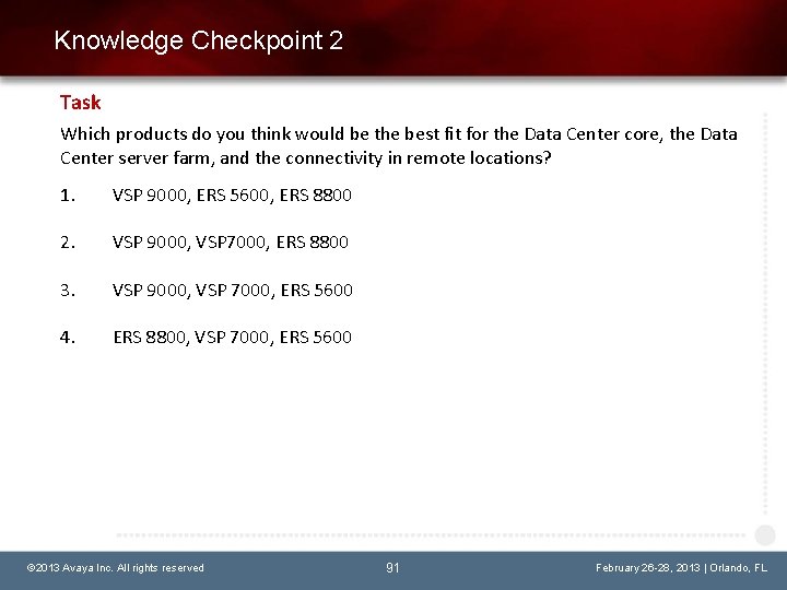 Knowledge Checkpoint 2 Task Which products do you think would be the best fit