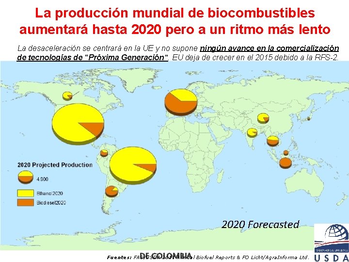 La producción mundial de biocombustibles aumentará hasta 2020 pero a un ritmo más lento