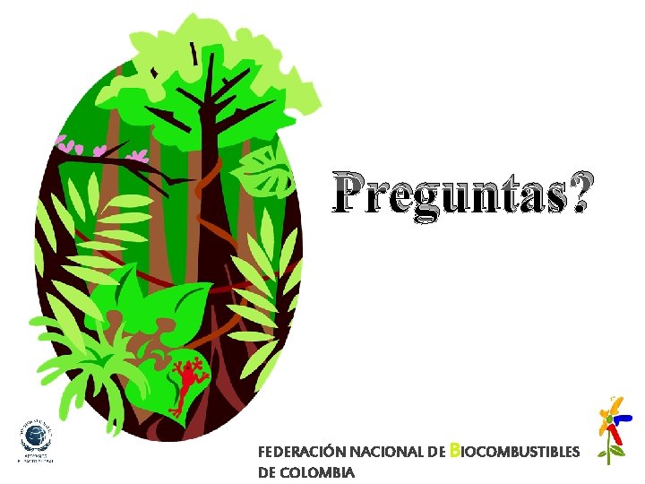 Preguntas? FEDERACIÓN NACIONAL DE BIOCOMBUSTIBLES DE COLOMBIA 