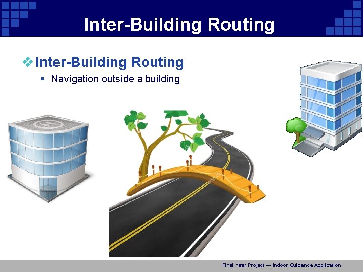 Inter-Building Routing v Inter-Building Routing § Navigation outside a building Final Year Project —