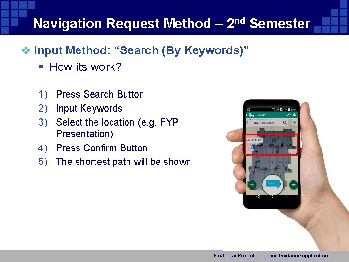 Navigation Request Method – 2 nd Semester v Input Method: “Search (By Keywords)” §