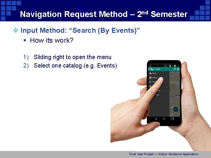 Navigation Request Method – 2 nd Semester v Input Method: “Search (By Events)” §