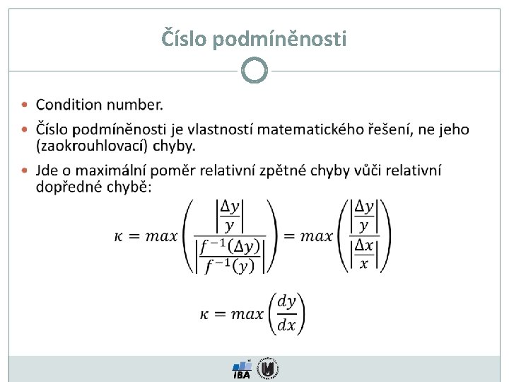 Číslo podmíněnosti 