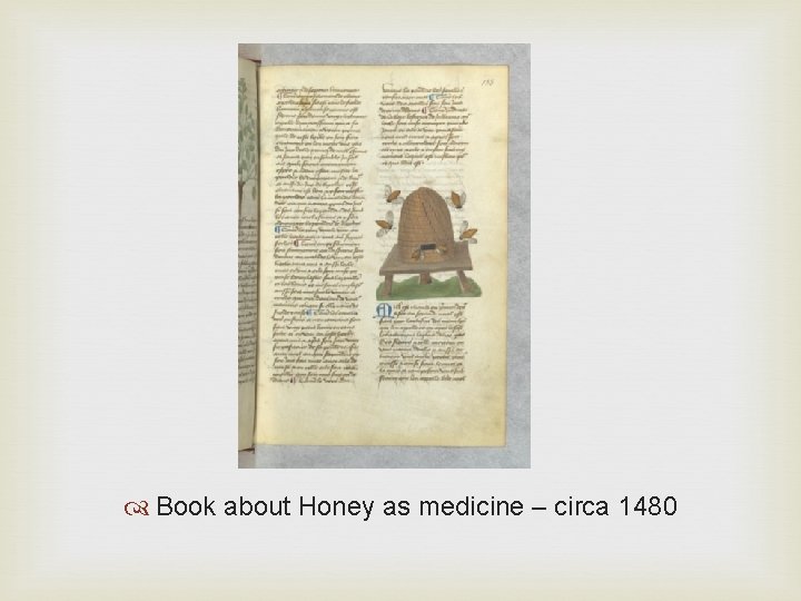  Book about Honey as medicine – circa 1480 