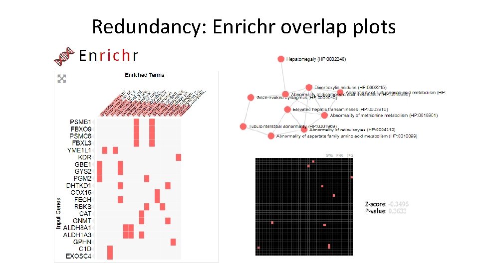 Redundancy: Enrichr overlap plots 