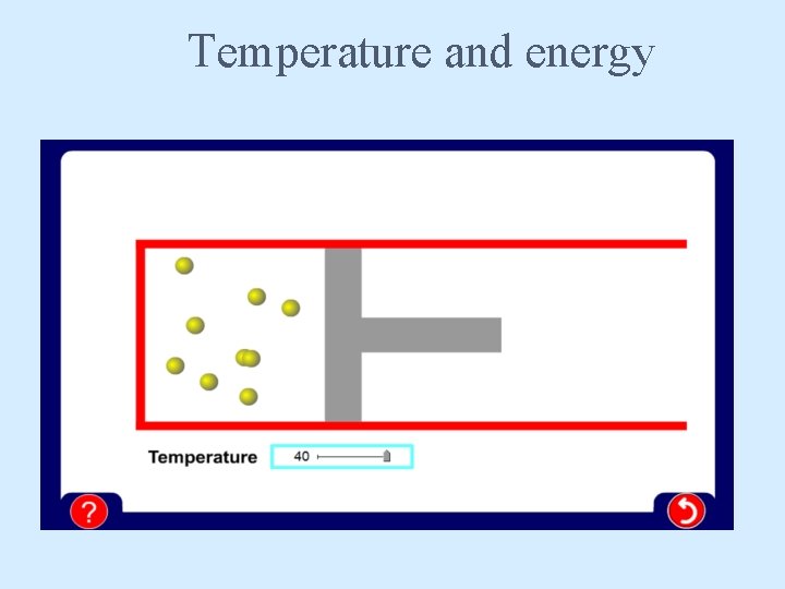 Temperature and energy 