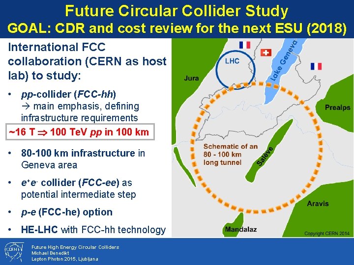 Future Circular Collider Study GOAL: CDR and cost review for the next ESU (2018)