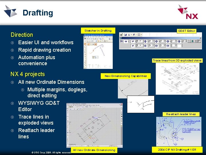 Drafting Sketcher in Drafting Direction Easier UI and workflows Rapid drawing creation Automation plus
