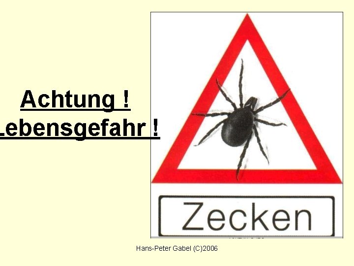 Achtung ! Lebensgefahr ! Hans-Peter Gabel (C)2006 