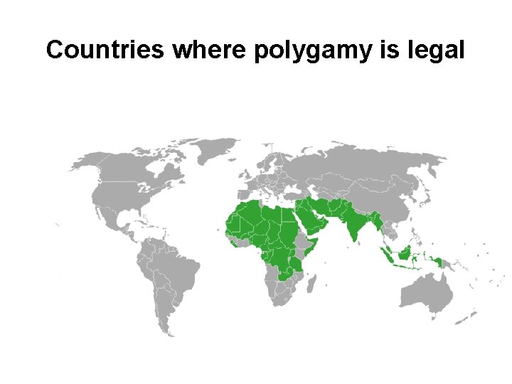 Countries where polygamy is legal 