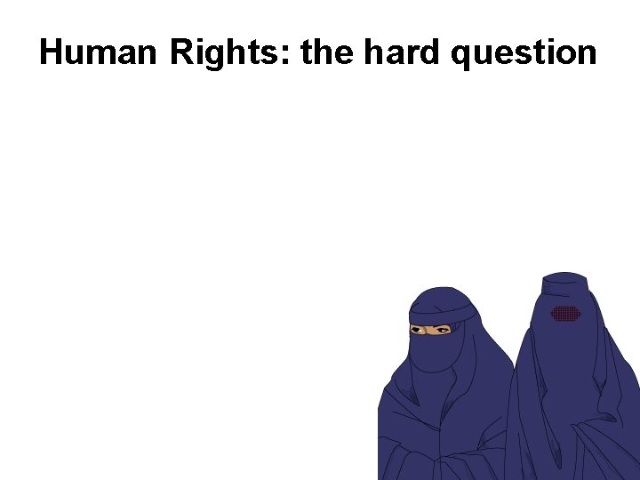 Human Rights: the hard question 