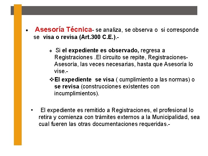  Asesoría Técnica- se analiza, se observa o si corresponde se visa o revisa