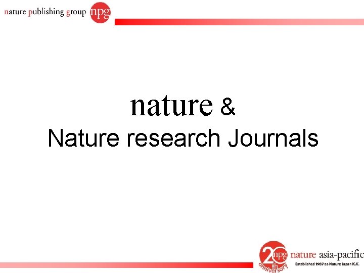 nature & Nature research Journals Rachel PC Won 