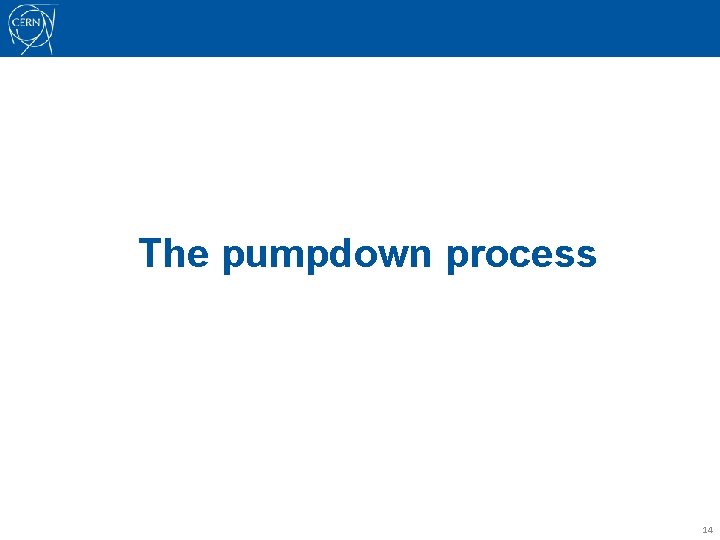 The pumpdown process 14 