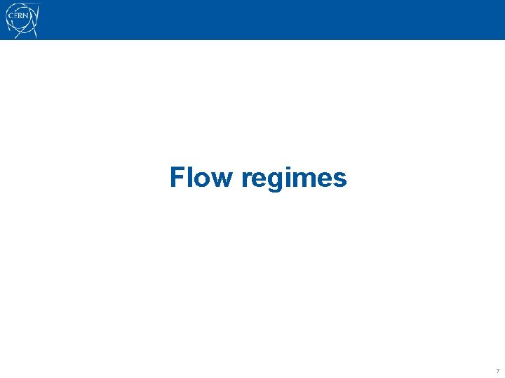 Flow regimes 7 