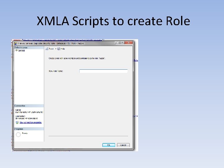 XMLA Scripts to create Role 