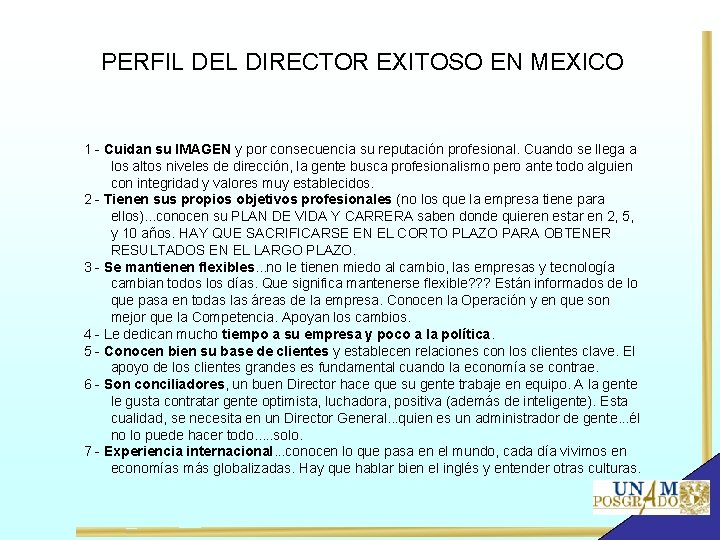 PERFIL DEL DIRECTOR EXITOSO EN MEXICO 1 - Cuidan su IMAGEN y por consecuencia