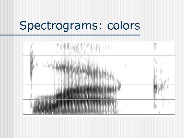 Spectrograms: colors 