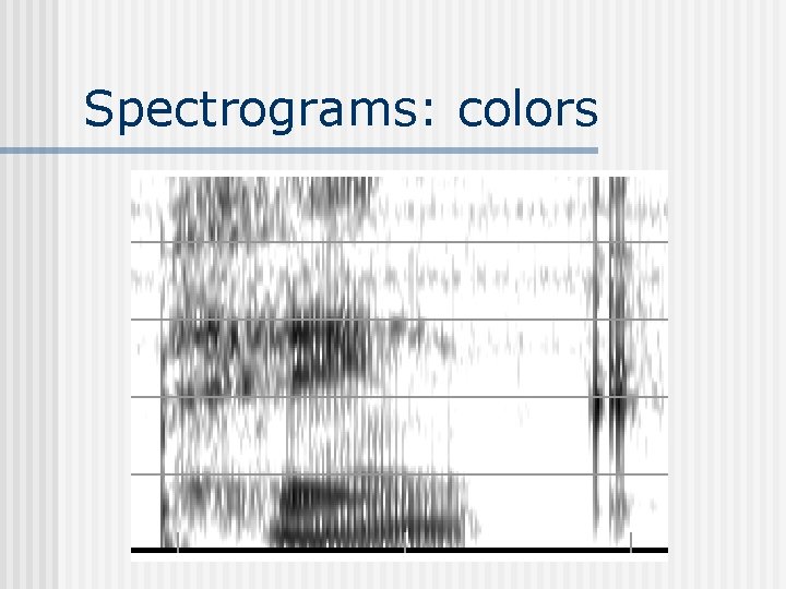 Spectrograms: colors 