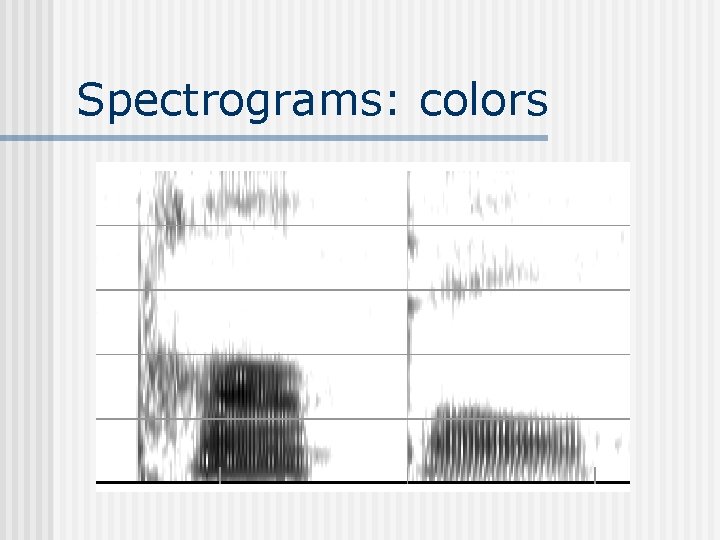 Spectrograms: colors 