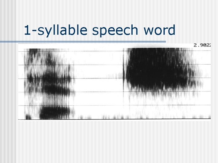 1 -syllable speech word 