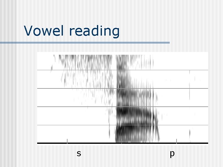 Vowel reading s p 