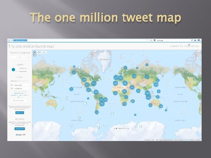 The one million tweet map 