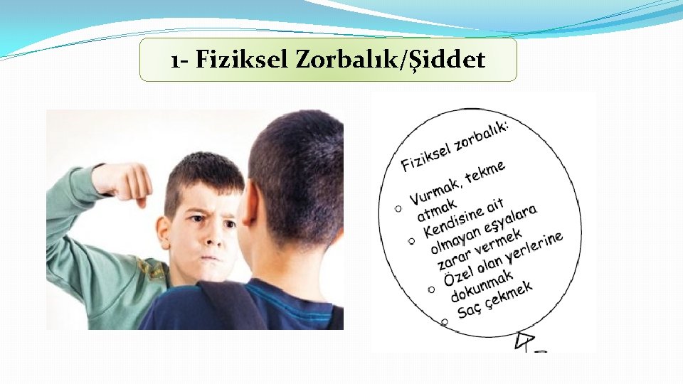 1 - Fiziksel Zorbalık/Şiddet 