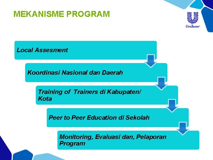 MEKANISME PROGRAM Local Assesment Koordinasi Nasional dan Daerah Training of Trainers di Kabupaten/ Kota