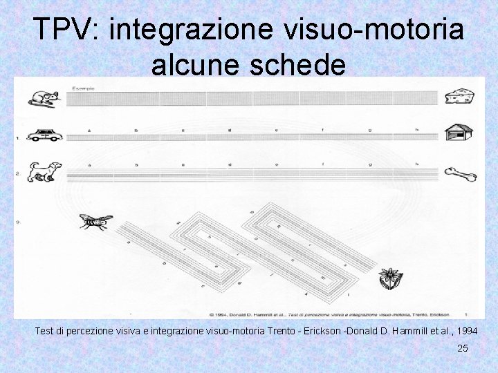 TPV: integrazione visuo-motoria alcune schede Test di percezione visiva e integrazione visuo-motoria Trento -