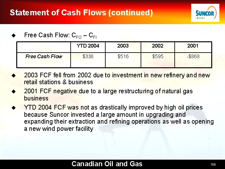 Statement of Cash Flows (continued) u Free Cash Flow: CFO – CFI Free Cash Statement of Cash Flows (continued) u Free Cash Flow: CFO – CFI Free Cash