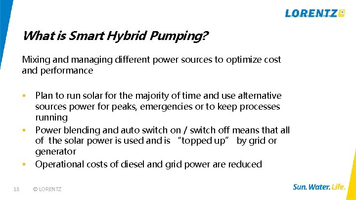 What is Smart Hybrid Pumping? Mixing and managing different power sources to optimize cost