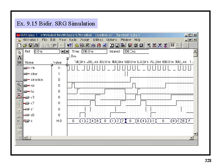Ex. 9. 15 Bidir. SRG Simulation 328 