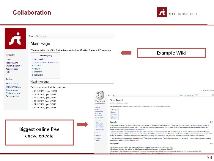 Collaboration Example Wiki Biggest online free encyclopedia 23 23 