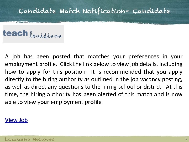Candidate Match Notification- Candidate A job has been posted that matches your preferences in