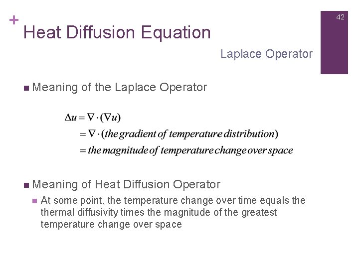 + 42 Heat Diffusion Equation Laplace Operator n Meaning of the Laplace Operator n