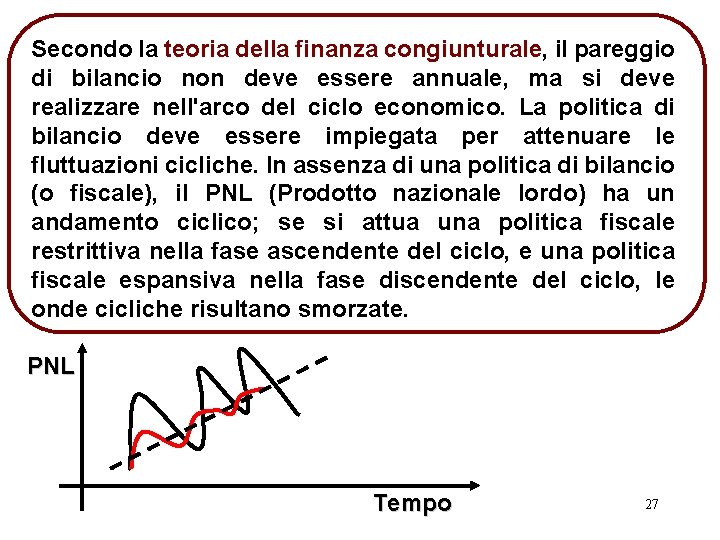 Secondo la teoria della finanza congiunturale, il pareggio di bilancio non deve essere annuale, Secondo la teoria della finanza congiunturale, il pareggio di bilancio non deve essere annuale,
