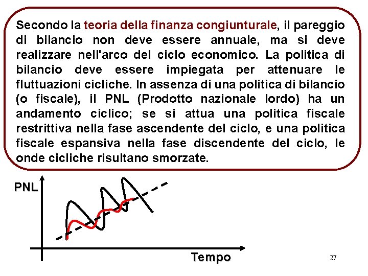 Secondo la teoria della finanza congiunturale, il pareggio di bilancio non deve essere annuale,