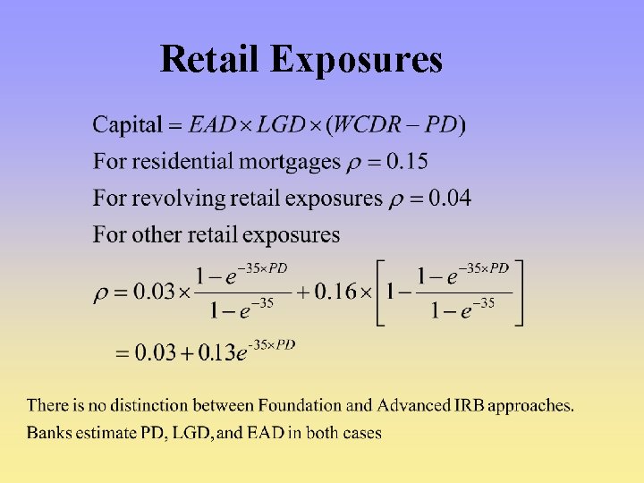Retail Exposures 
