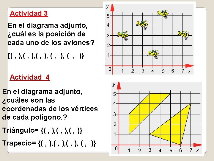 Actividad 3 En el diagrama adjunto, ¿cuál es la posición de cada uno de