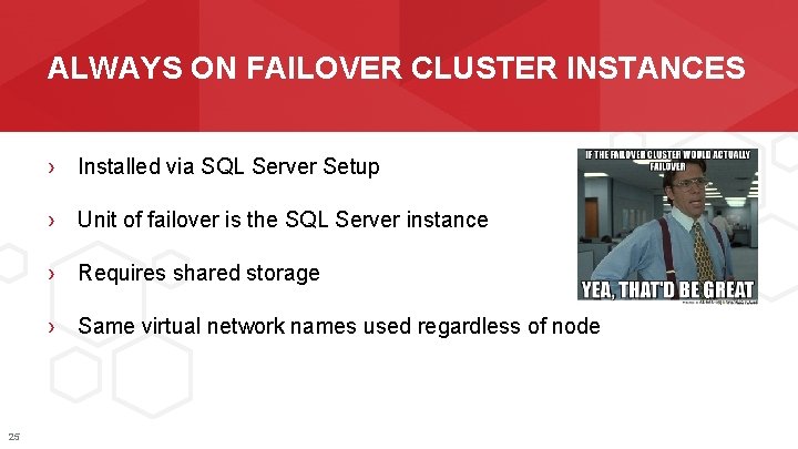 ALWAYS ON FAILOVER CLUSTER INSTANCES › Installed via SQL Server Setup › Unit of