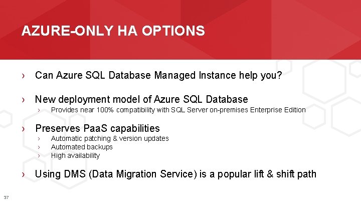 AZURE-ONLY HA OPTIONS › Can Azure SQL Database Managed Instance help you? › New