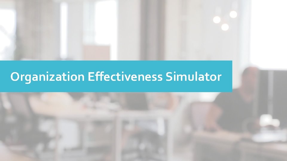 Organization Effectiveness Simulator 