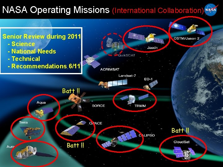 NASA Operating Missions (International Collaboration) Senior Review during 2011 - Science - National Needs