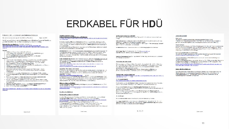 ERDKABEL FÜR HDÜ 11 