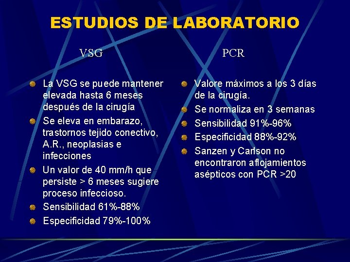 ESTUDIOS DE LABORATORIO VSG La VSG se puede mantener elevada hasta 6 meses después