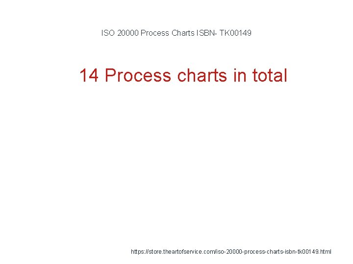 ISO 20000 Process Charts ISBN- TK 00149 1 14 Process charts in total https: ISO 20000 Process Charts ISBN- TK 00149 1 14 Process charts in total https: