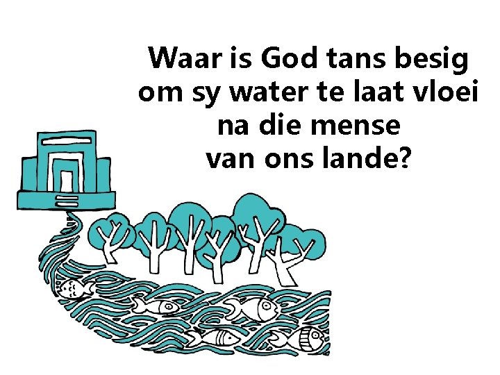 Waar is God tans besig om sy water te laat vloei na die mense