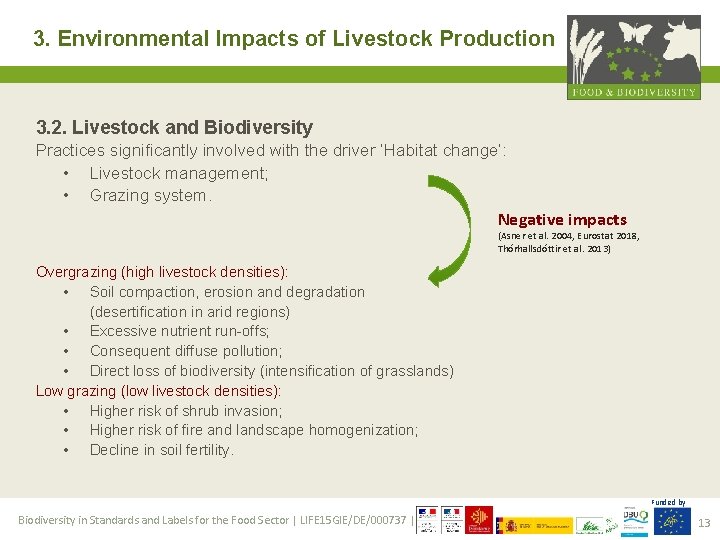 3. Environmental Impacts of Livestock Production 3. 2. Livestock and Biodiversity Practices significantly involved